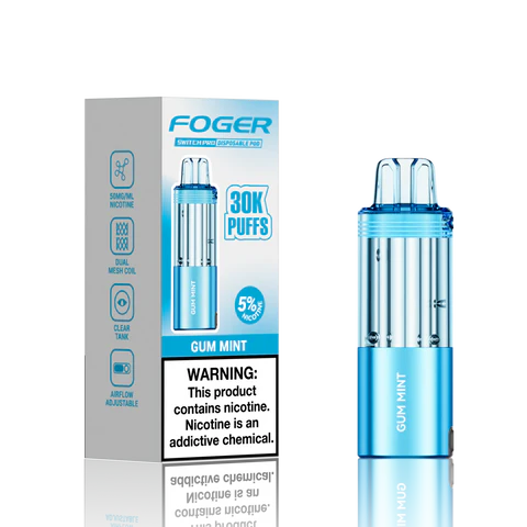 Foger Switch Pro 30K Pod Gum Mint Disposable Vape - Black Coral