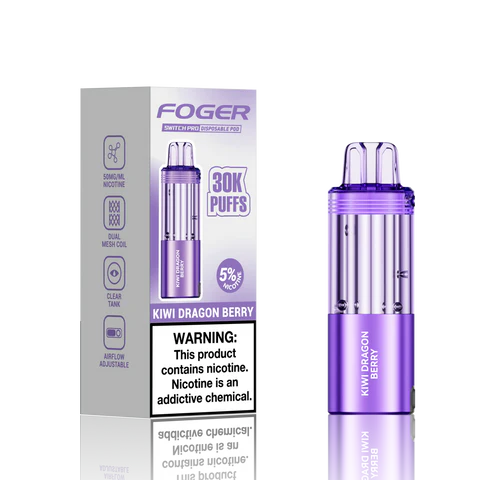 Foger Switch Pro 30K Pod Kiwi Dragon Berry Disposable Vape - Black Coral