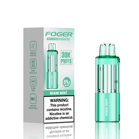 Foger Switch Pro 30K Pod Miami Mint Disposable Vape - Black Coral