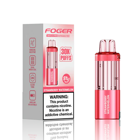 Foger Switch Pro 30K Pod Strawberry Watermelon Disposable Vape - Black Coral