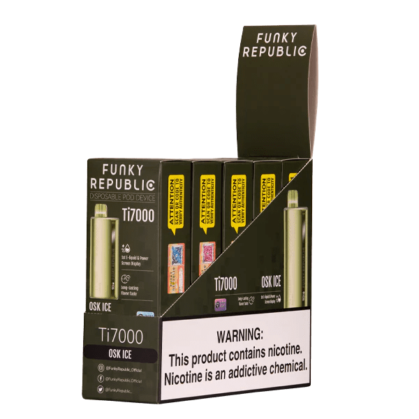 Osk Ice Funky Lands Ti7000 disposable vape packaging