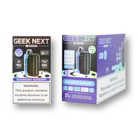 Blackberry Blueberry Geek Next X 50000 disposable vape packaging