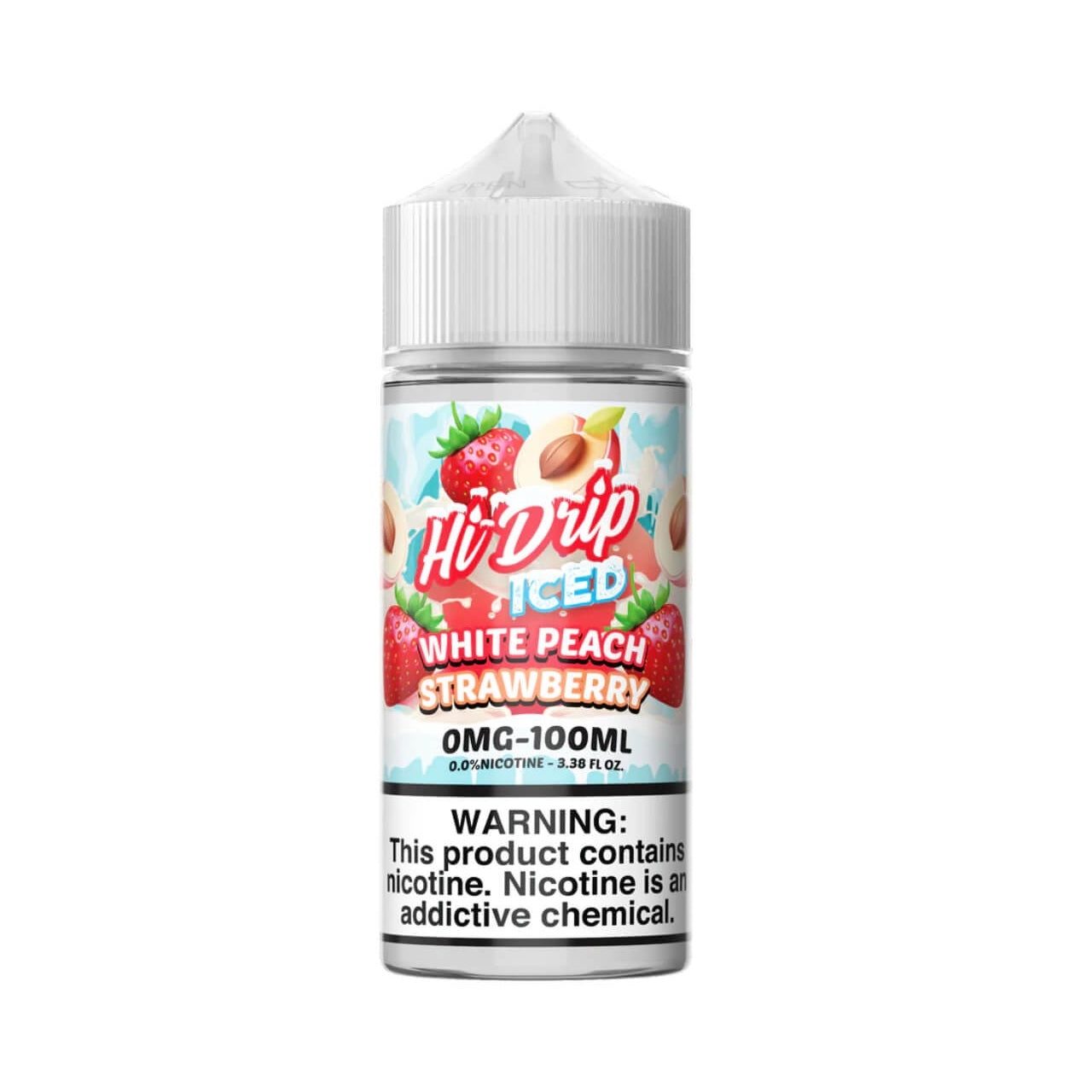 White Peach Strawberry ICED by Hi-Drip 100ml - Black Coral
