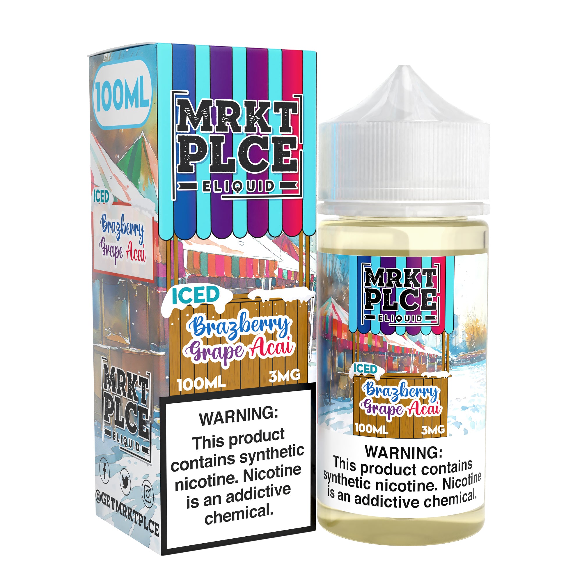 Iced Brazberry Grape Acai MRKT PLCE 100ml