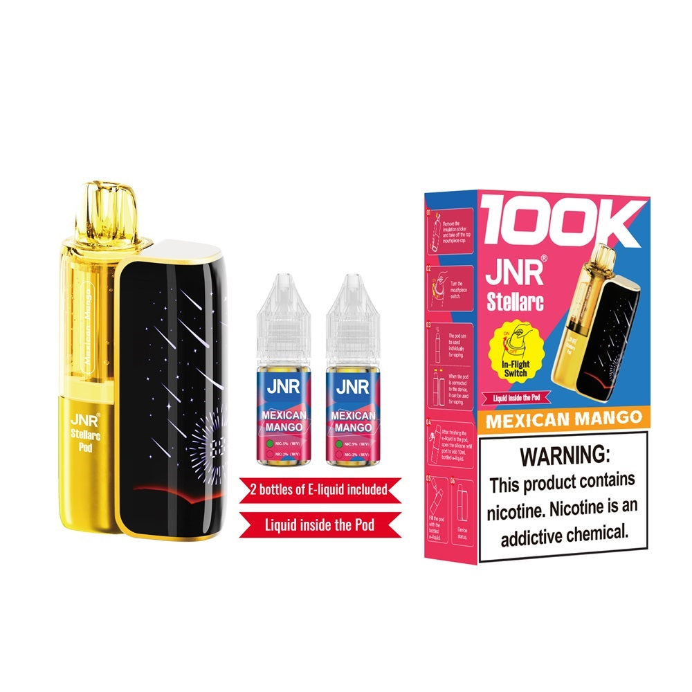 JNR Stellarc 100K Kit Mexican Mango Disposable Vape - Black Coral