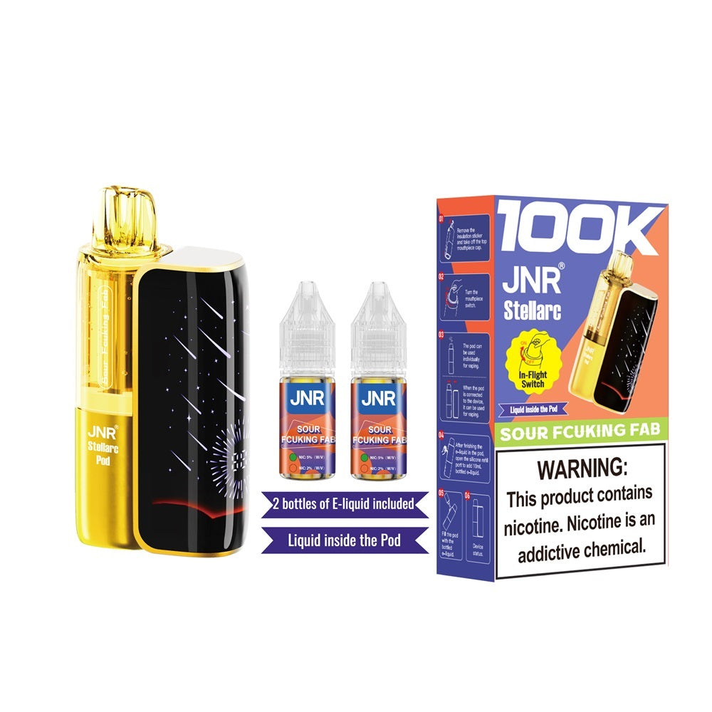 JNR Stellarc 100K Kit Sour Fcuking Fab Disposable Vape - Black Coral 