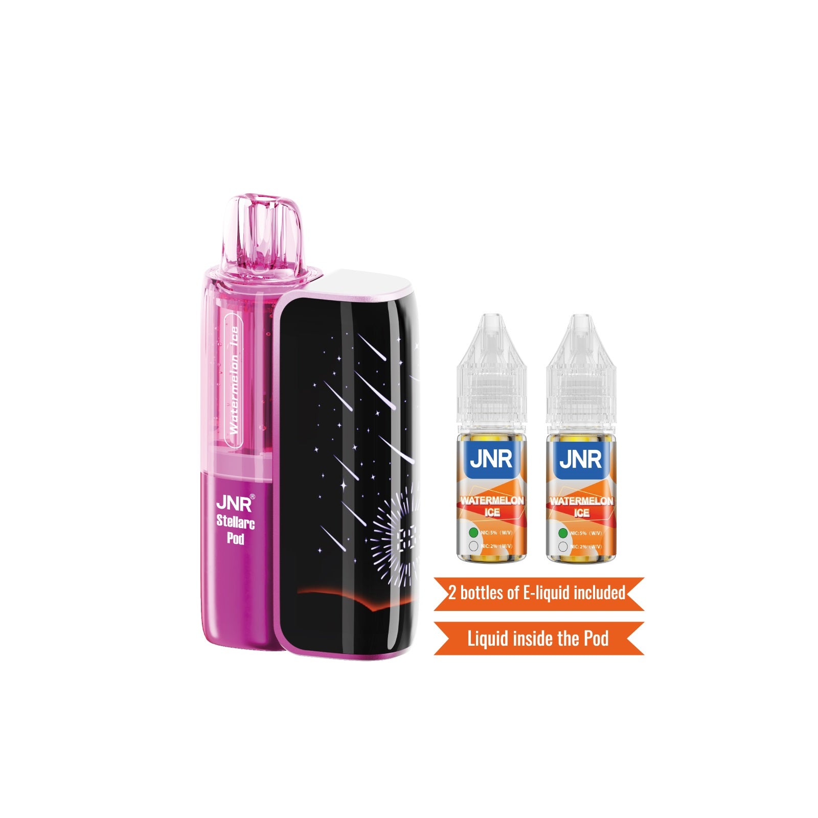 JNR Stellarc 100K Kit Watermelon Ice Disposable Vape - Black Coral 