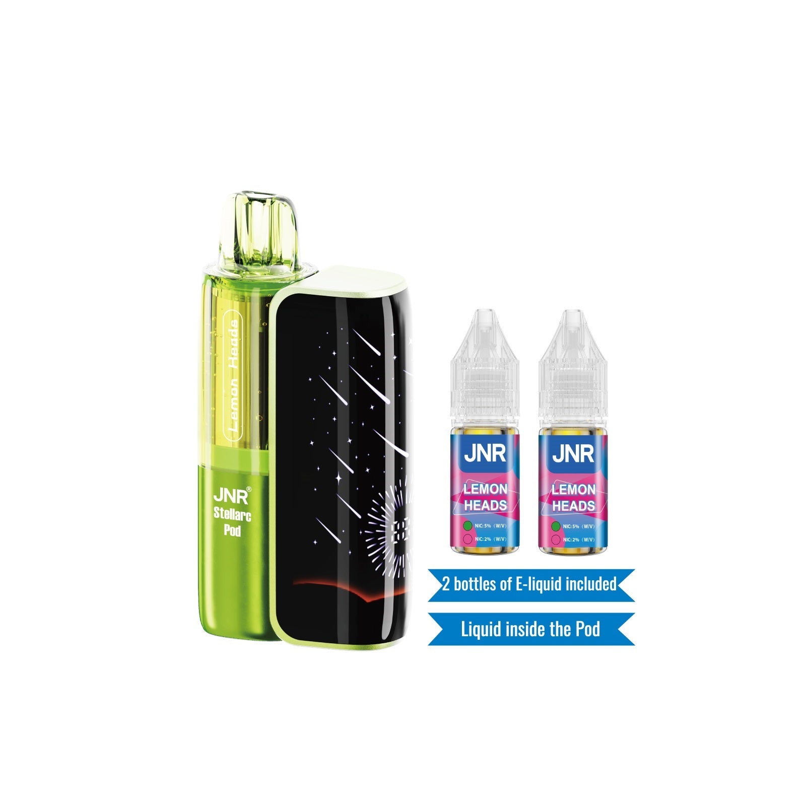 JNR Stellarc 100K Kit Lemon Heads Disposable Vape - Black Coral 