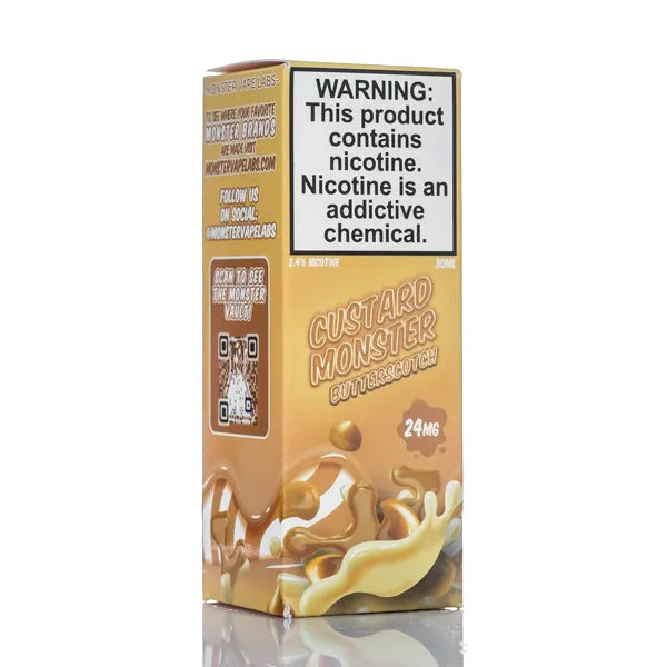 Custard Monster Salts - Butterscotch Custard - 30ml - Black Coral