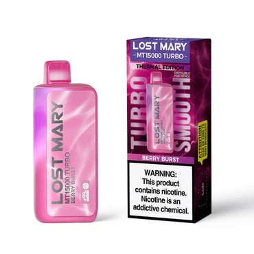 Berry Burst Lost Mary MT15000 Turbo disposable vape packaging