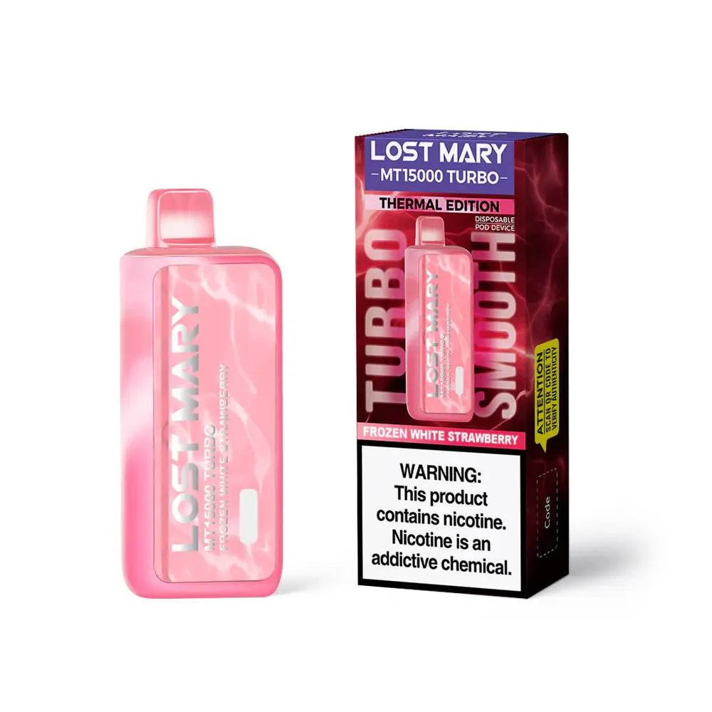 Frozen White Strawberry - Lost Mary MT15000 Turbo | Online Vape Shop Frozen White Strawberry - Lost Mary MT15000 Turbo | Online Vape Shop