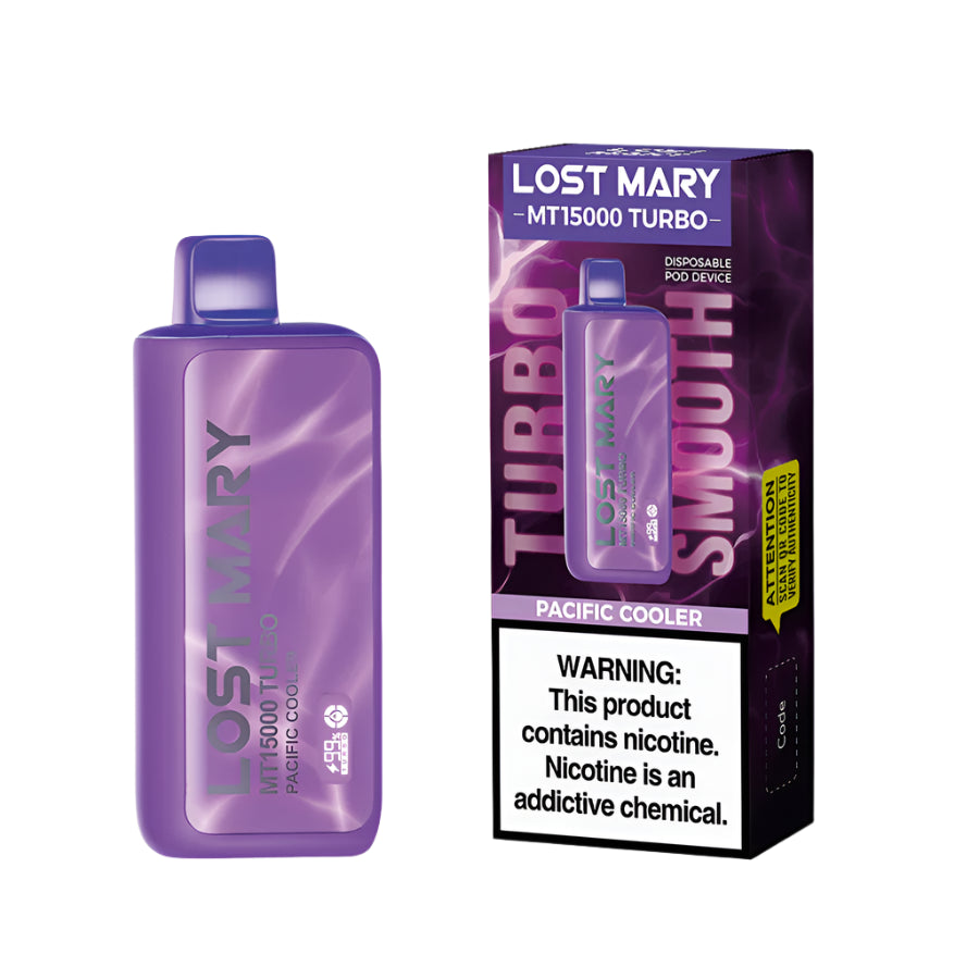 Pacific Cooler Lost Mary MT15000 Turbo disposable vape packaging