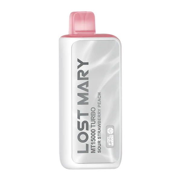 Sour Strawberry Peach disposable vape - Lost Mary MT15000 Turbo