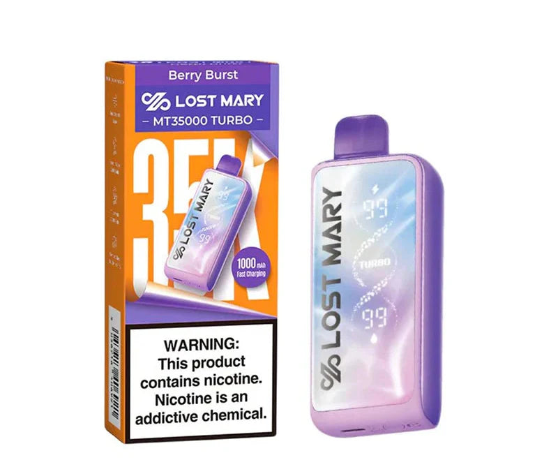 Lost Mary MT35000 Turbo Berry Burst Disposable Vape - Black Coral