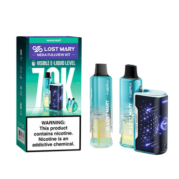 Miami Mint Lost Mary Nera Fullview 70K Kit disposable vape packaging