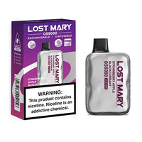 Strawberry Apple Blackcurrant Lost Mary OS5000 Luster disposable vape packaging