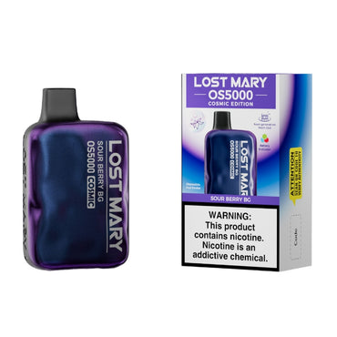 Sour Berry BG Lost Mary OS5000 disposable vape packaging