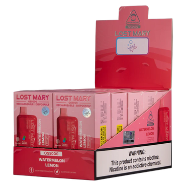 Black Lemonade Lost Mary OS5000 disposable vape packaging