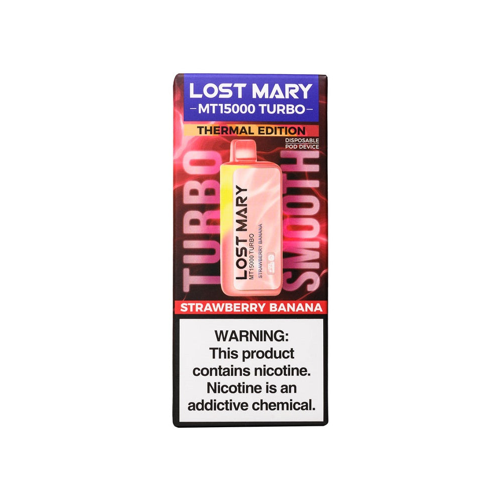 Strawberry Banana Lost Mary MT15000 Turbo - Black Coral