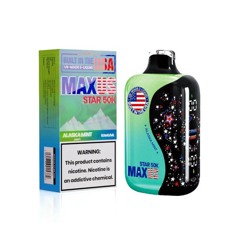 Maxus Star 50K Alaska Mint Disposable Vape - Black Coral