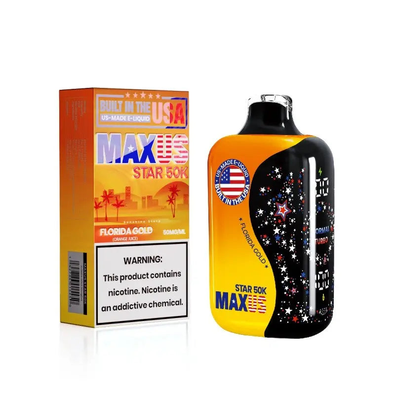 Maxus Star 50K Florida Gold Disposable Vape - Black Coral