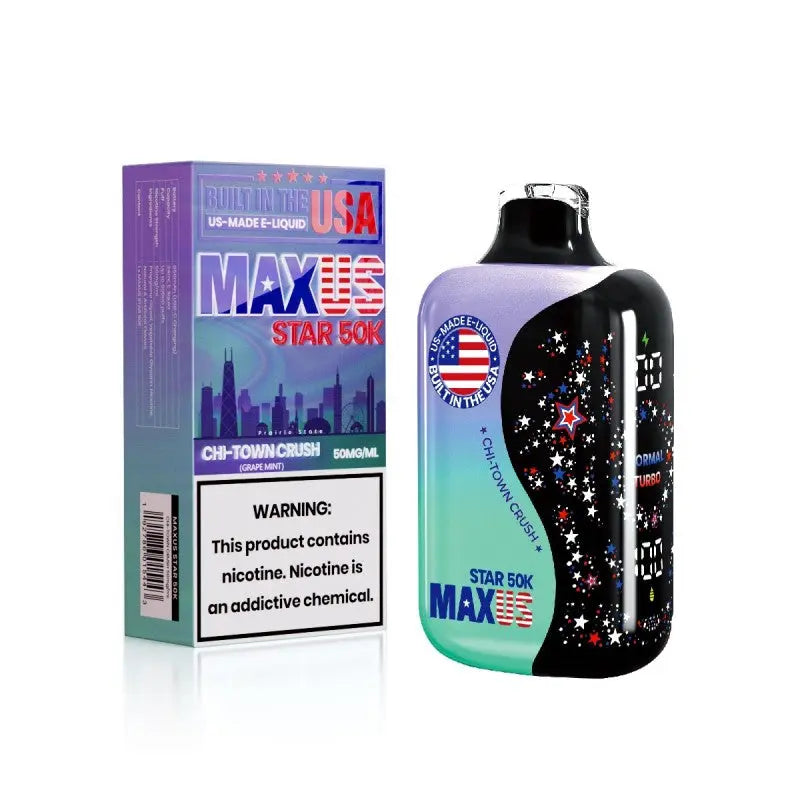 Chi-Town Crush Maxus Star 50K Disposable Vape Packaging 