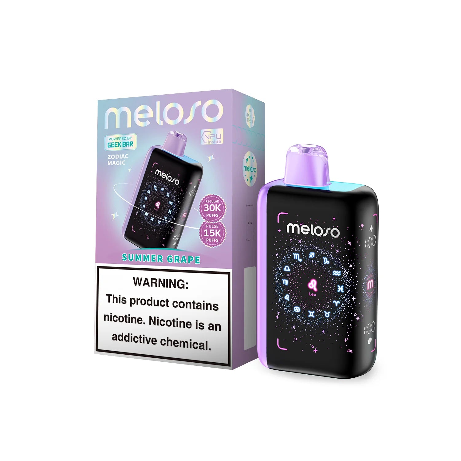 Meloso 30000 Summer Grape Disposable Vape - Black Coral