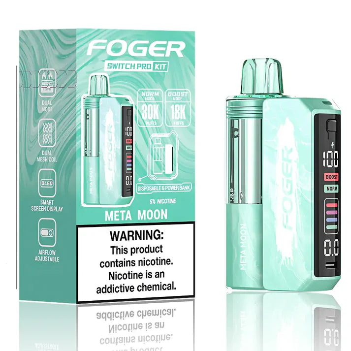 Foger Switch Pro 30K Kit Meta Moon Disposable Vape - Black Coral