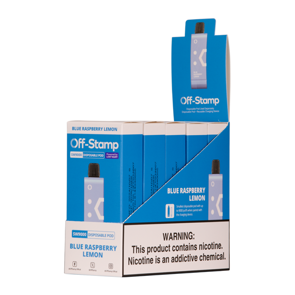 Blue Raspberry Lemon Off Stamp SW9000 Pod - Black Coral