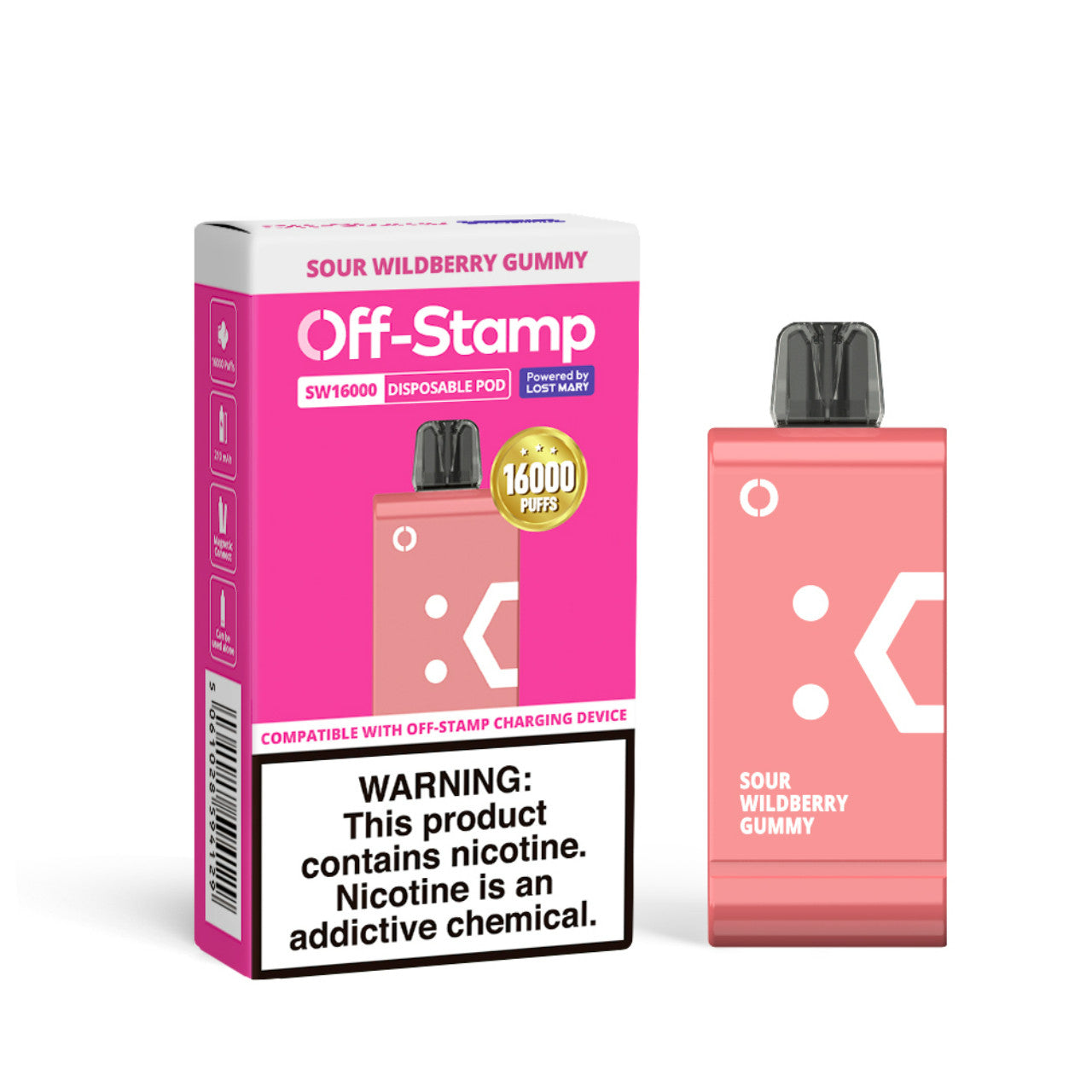Sour Wildberry Gummy Off Stamp SW16000 Pod - Black Coral