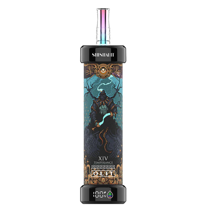 Olit Shishalit 30K E-Hookah (Tarot Edition) Grape Mint Disposable Vape- Black Coral