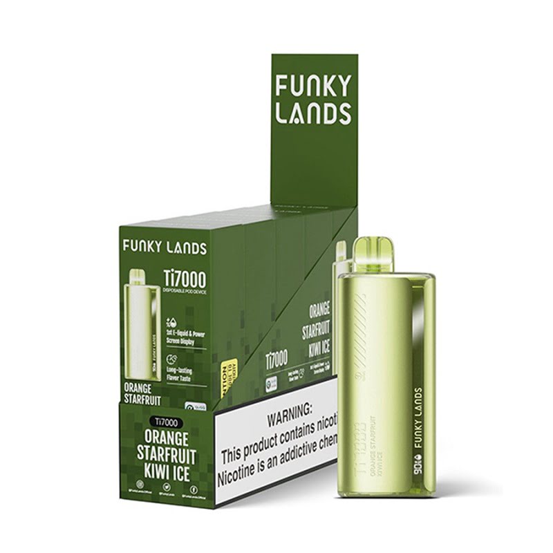 buy zesty kiwi fruit e-cigarette Orange Starfruit Kiwi Ice Funky Lands Ti7000 Vape