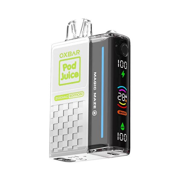 Oxbar Magic Maze 2.0 Pod Juice 30K Clear Green Disposable Vape - Black Coral