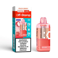 Off Stamp Crystal Cube 35K Pod Peach Berry Disposable Vape - Black Coral