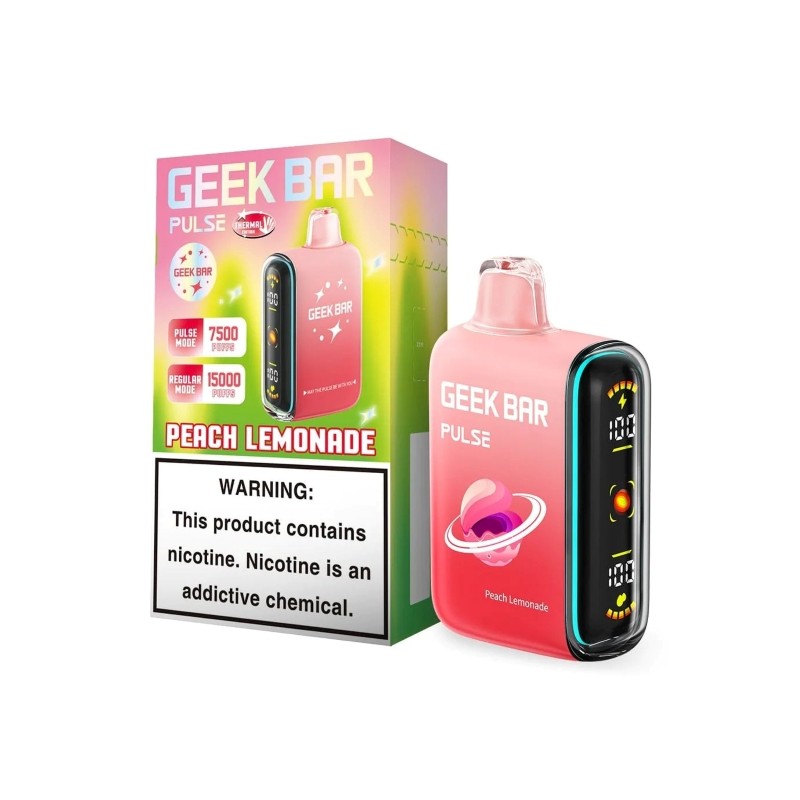 Peach Lemonade Geek Bar Pulse 15000 - Back Coral