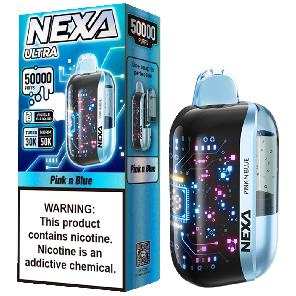 Nexa Ultra 50000 Pink N Blue Disposable Vape - Black Coral