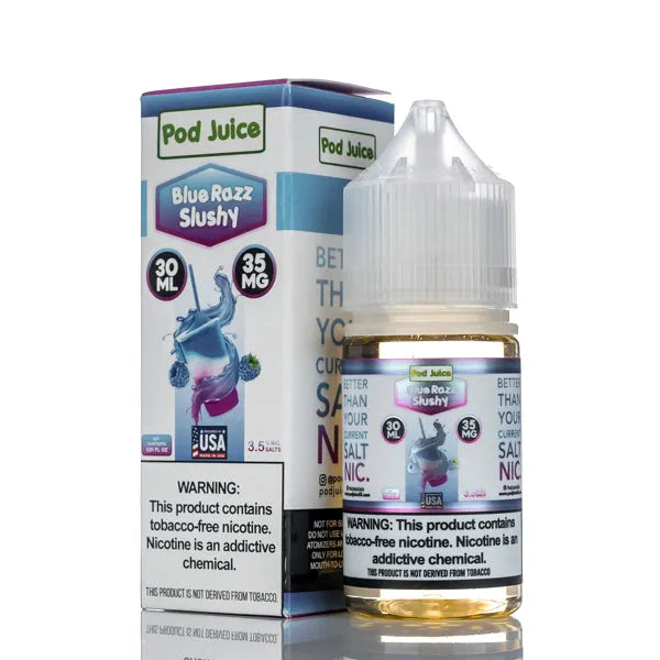  Blue Razz Slushy Pod Juice Salt 30ml packaging 