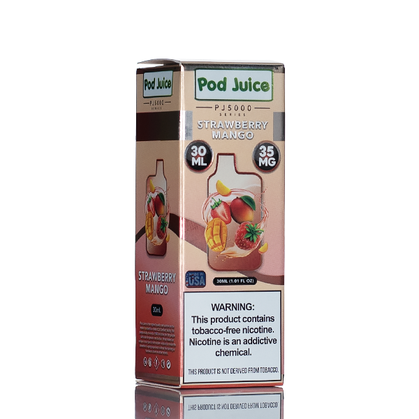 Strawberry Mango Pod Juice Salt PJ5000 30ml packaging  