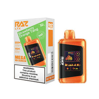 Raz LTX 25K Strawberry Orange Tang Disposable Vape - Black Coral