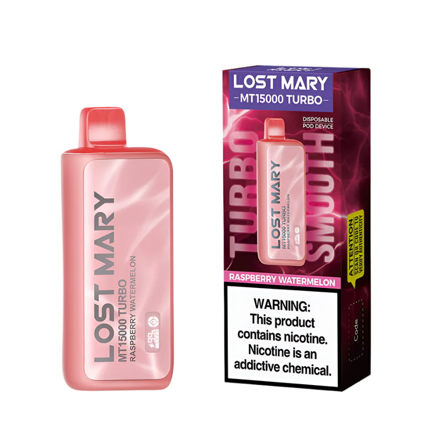 Raspberry Watermelon Lost Mary MT15000 Turbo - Black Coral