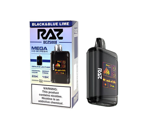 Raz LTX 25K Black & Blue Lime Disposable Vape - Black Coral