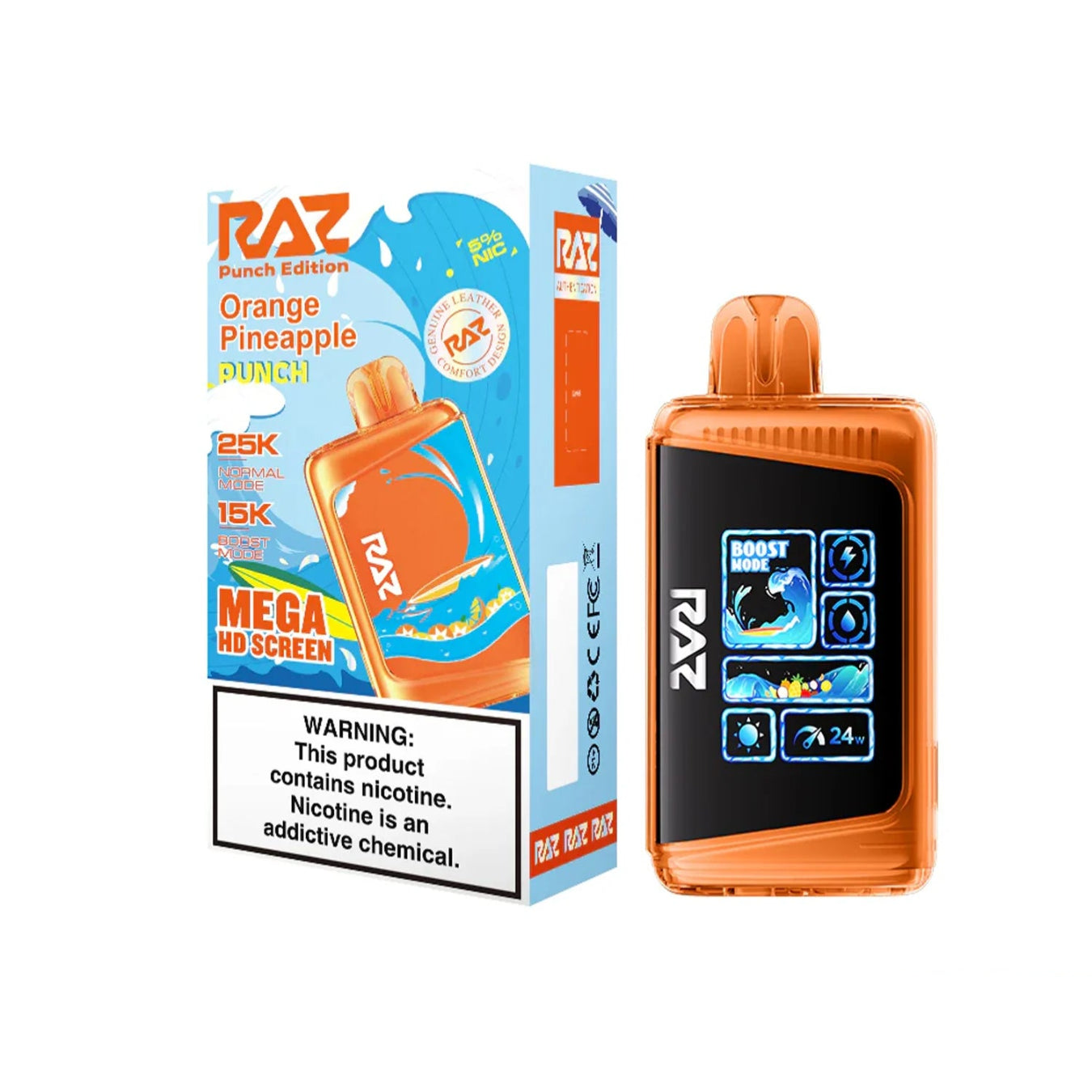 Raz LTX 25K (Punch Edition) Orange Pineapple Punch Disposable Vape - Black Coral