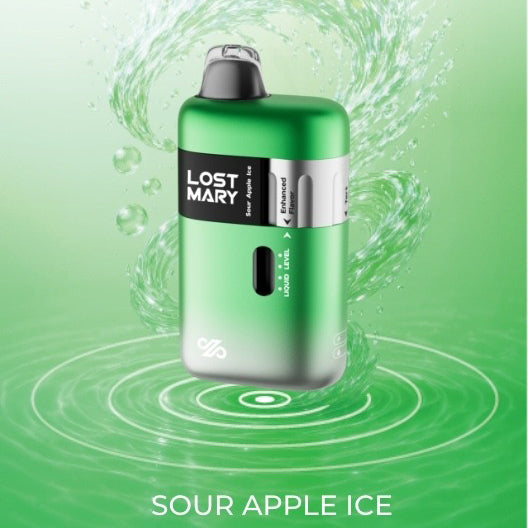 Lost Mary Ultrasonic 35K Sour Apple Ice Disposable Vape - Black Coral