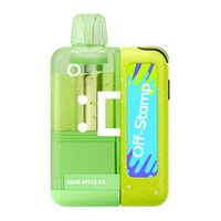 Off Stamp Crystal Cube 35K Kit Sour Apple Ice Disposable Vape - Black Coral 