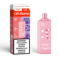 Off Stamp Sweet Cube 25K Pod Sour Wildberry Twist Disposable Vape - Black Coral