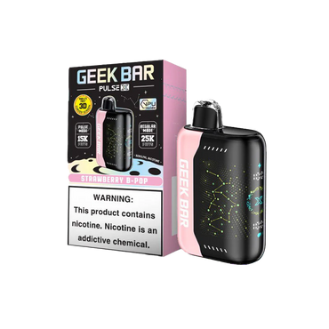 Geek Bar Pulse X 25000 Strawberry B-Pop Disposable Vape - Black Coral