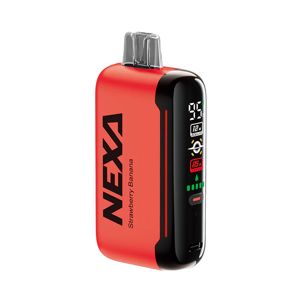 Nexa N20000 Strawberry Banana Disposable Vape - Black Coral