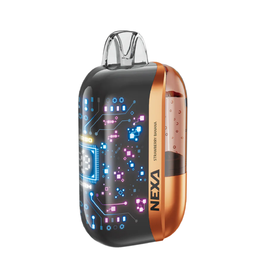 Nexa Ultra 50000 Strawberry Banana Disposable Vape - Black Coral