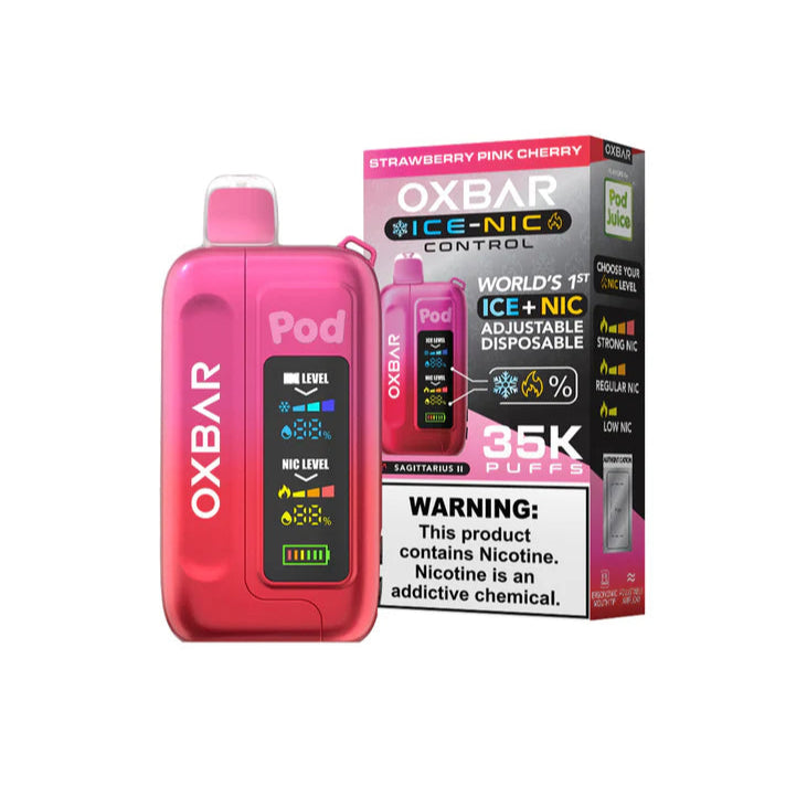 Strawberry Pink Cherry Oxbar Ice-Nic Control 35K - Black Coral