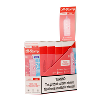 Off Stamp Cube 25K Pod Twisted Strawberry Disposable Vape - Black Coral